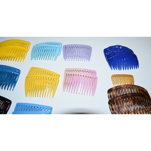 Vtg Lot Goody Side Hair Comb Clips Plastic Rainbow Colorful 80's + extras - Picture 8 of 12
